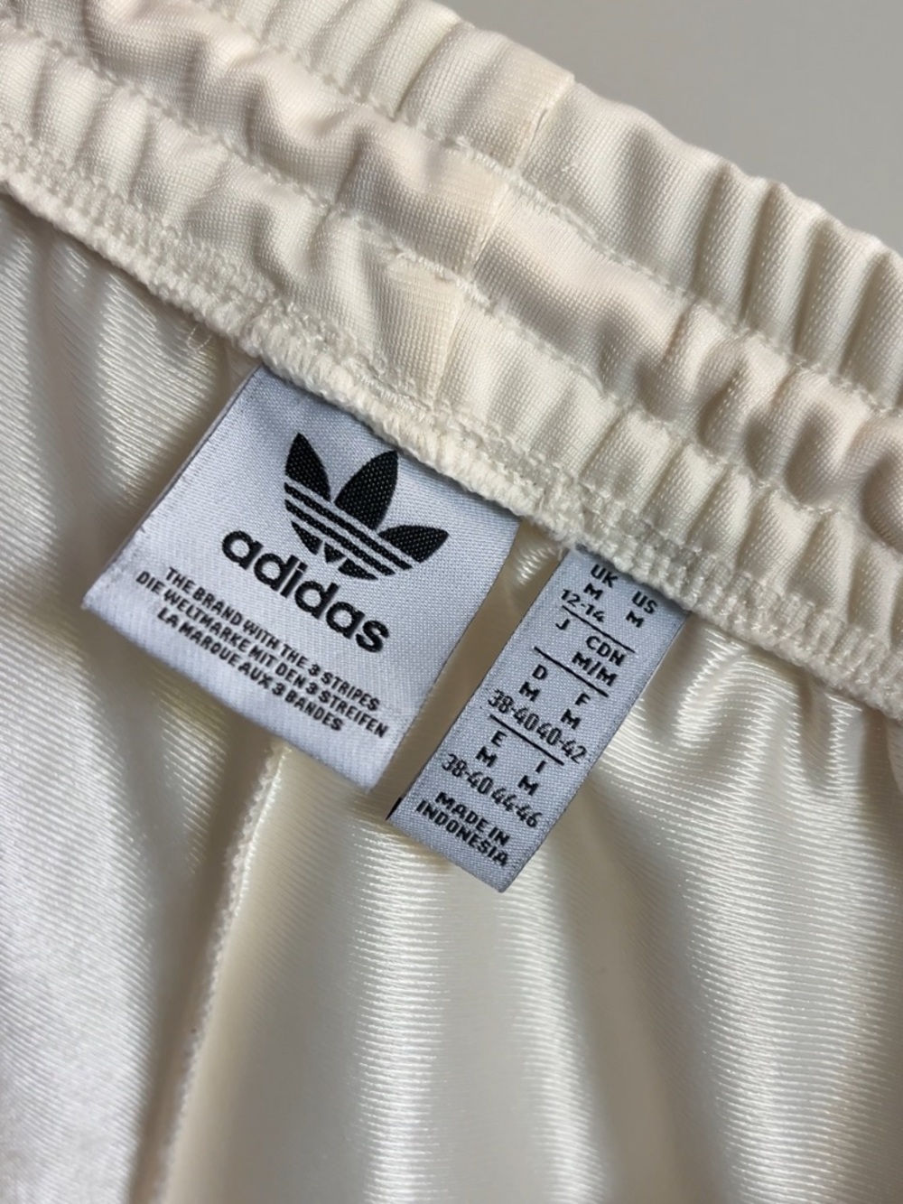 Adidas Cream & Burgundy Track Pants | Size Medium | Like New - Picture 6 of 7